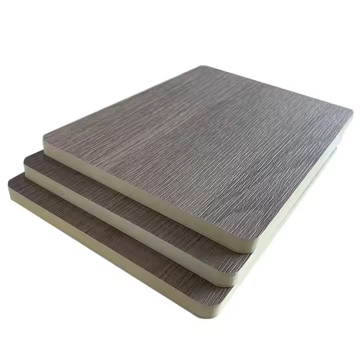 High Density Yellow Crystal Board Bamboo Wood Grain Fiber Veneer Integrated Wall Board