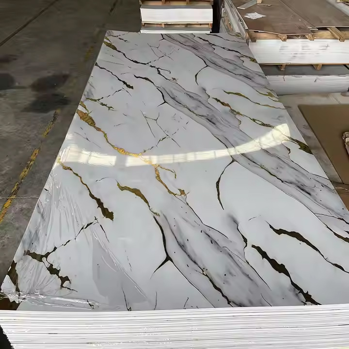 2024 new UV board PVC wall panel luxury marble sheet suitable for engineering installation